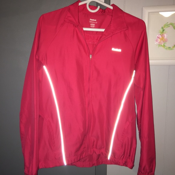 Red/orange Reebok zip up jacket - Picture 2 of 5